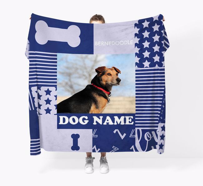 'Patchwork' - Personalized Photo-Upload {breedFullName} Blanket